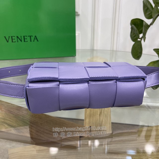 Bottega veneta高端女包 KF0015紫色 寶緹嘉CAEESTTE腰包 BV經典款手工編織手包腰包胸包斜挎包  gxz1202